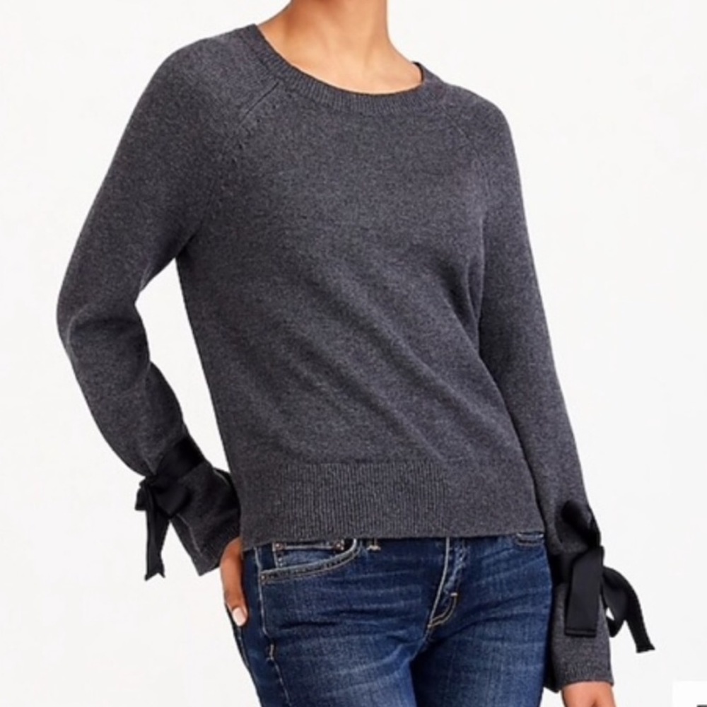 NWT J. Crew Mercantile ribbon sweater Sz L